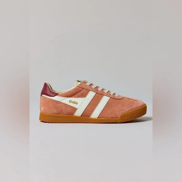 Gola Women's Elan Leather Sneaker Terracotta/ Off White/Red Ochre - Picture 2 of 16